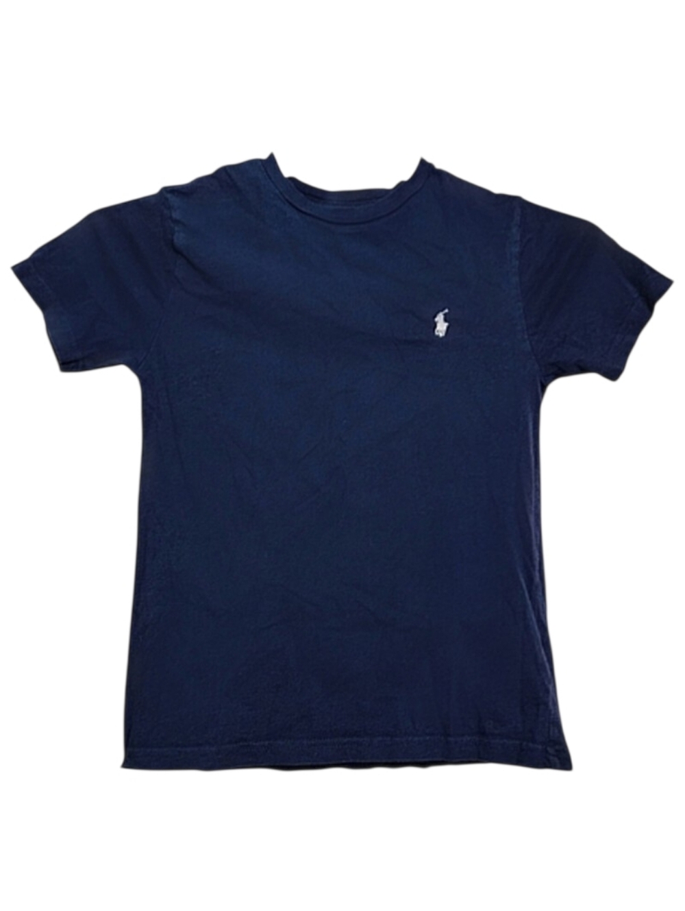 Polo Ralph Lauren Short Sleeve Navy Blue Logo Tee Size 8